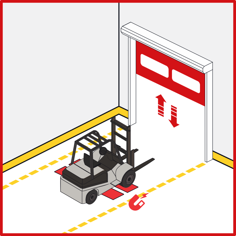 Looping para acionamento de porta rápida